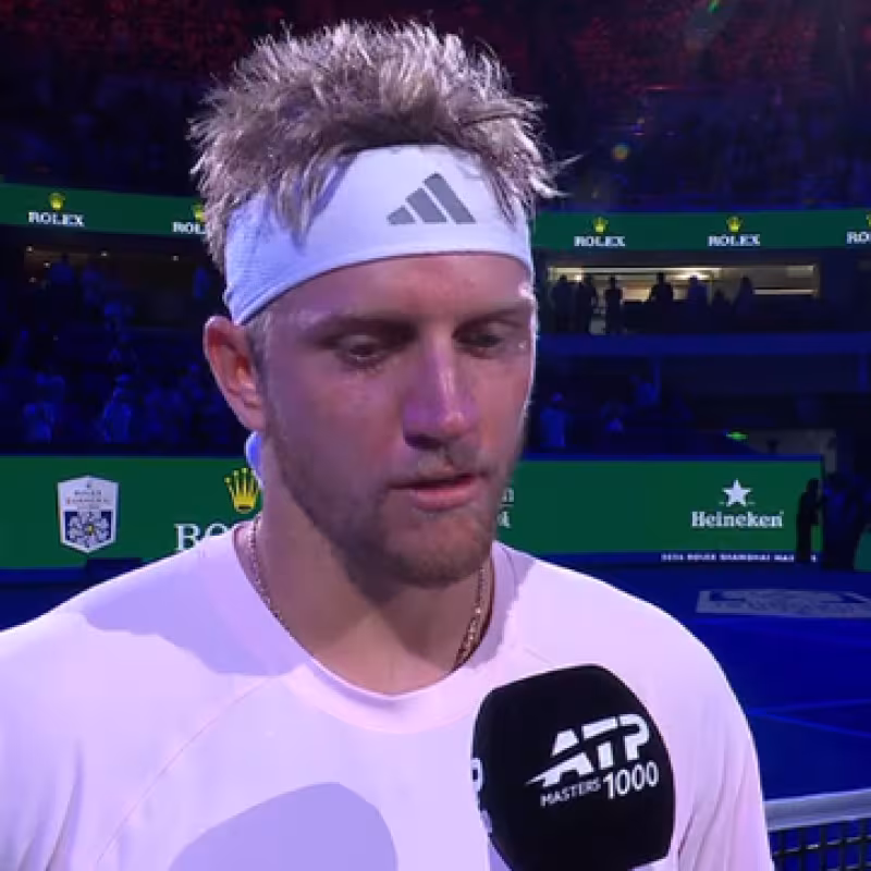 Alejandro Davidovich, declaraciones a pie de pista tras ganar en Shanghái. Fuente: Movistar