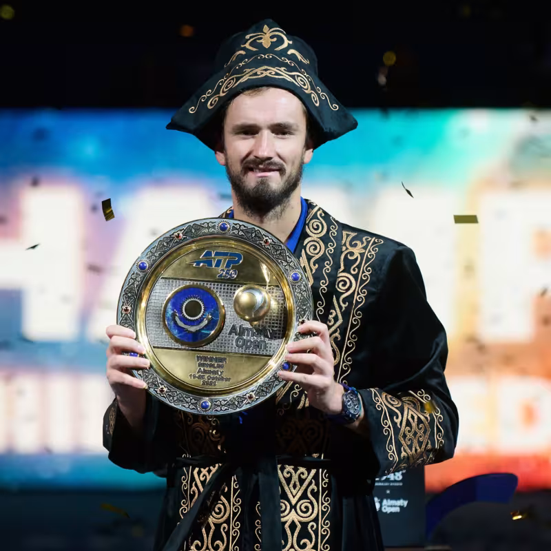 Medvedev lancia un avviso prima della gira europea: «Posso vincere contro praticamente qualsiasi avversario». Fonte: Getty