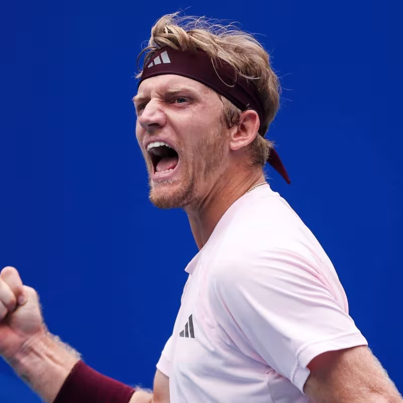 Davidovich y el arte de ganar sufriendo. Fuente: Getty Images.