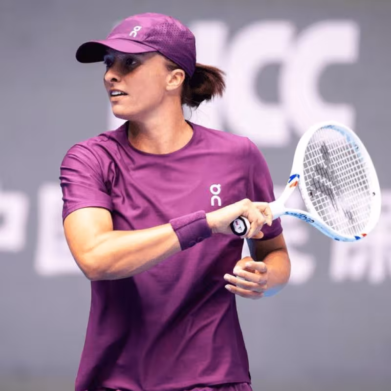 Iga Swiatek dares to pursue her own goal until the end of the season. Source: Getty