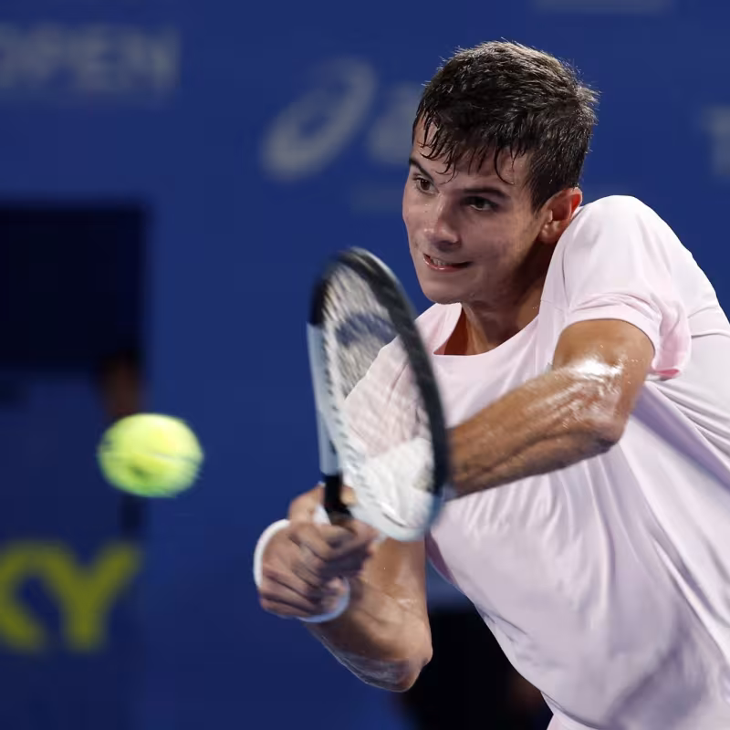 Rafael Jódar contro Tirante a Shanghai. Foto: gettyimages
