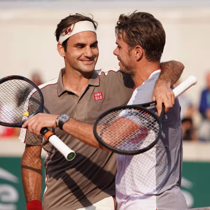 Federer emociona a Wawrinka con un mensaje de despedida: "Te quiero, amigo mío". Fuente: Getty