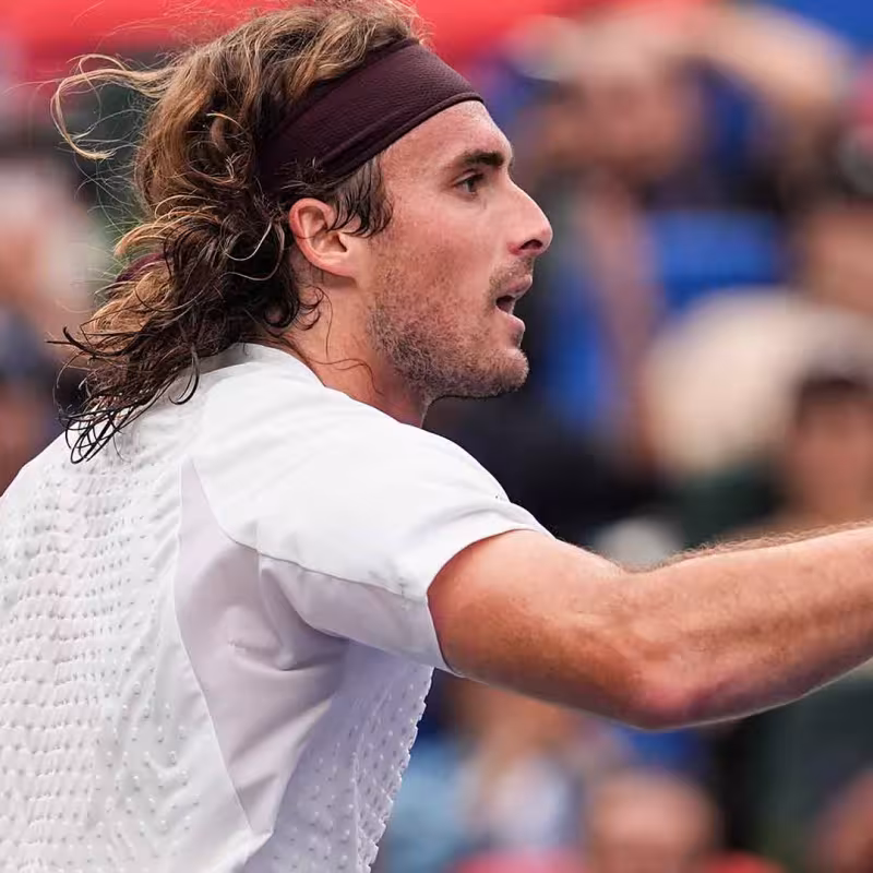Stefanos Tsitsipas parle après avoir battu Fritz à Shanghai. Photo : gettyimages