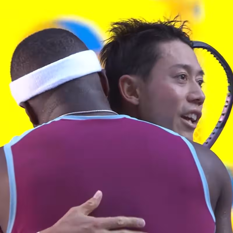 Kei Nishikori bids farewell to tennis after losing to a top 10 player in the first round of ATP Tokyo. Source: TennisTV